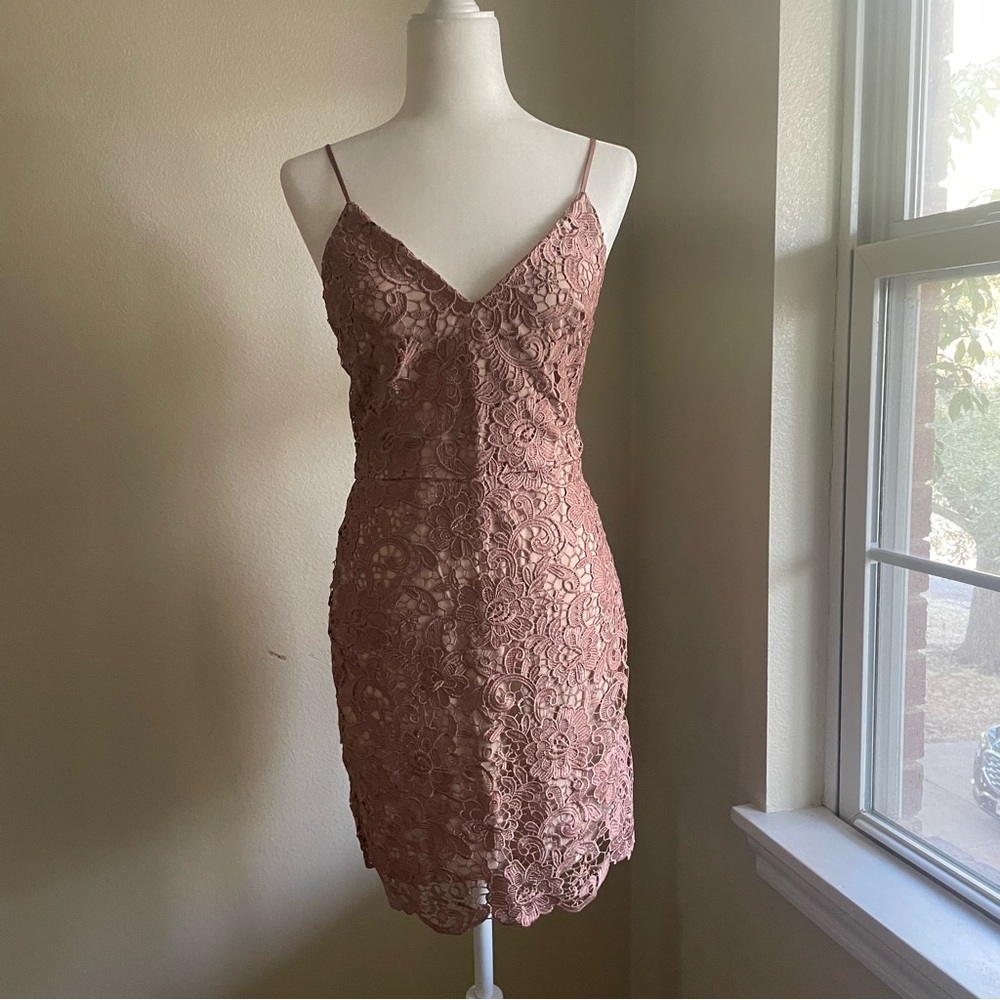 Lace dusty rose Express dress size 4